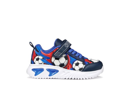 Geox Sneaker Assister Fußball-Motiv dunkelblau/bunt Kleinkinder Jungen
