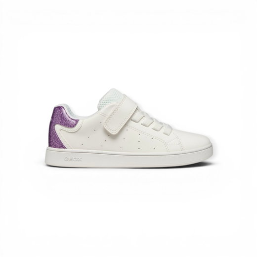 Sneaker Geox Eclyper biało/fioletowy dziewczęcy