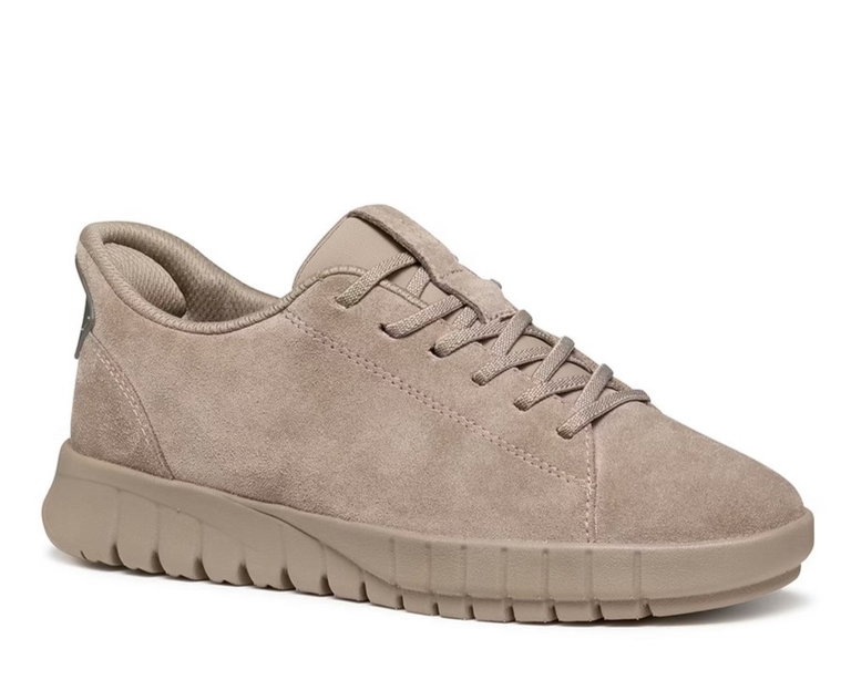 Geox Sneaker Flextride Plus (suede/textile) taupe brown ladies