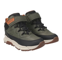 Geox Winterschuhe Flexyper Plus B ABX G (Synthetik/Textil, wasserdicht) dunkelgrün/schwarz Kinder/Jungen