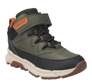 Geox winter shoes Flexyper Plus B ABX G (synthetic/textile, waterproof) dark green/black children/boys