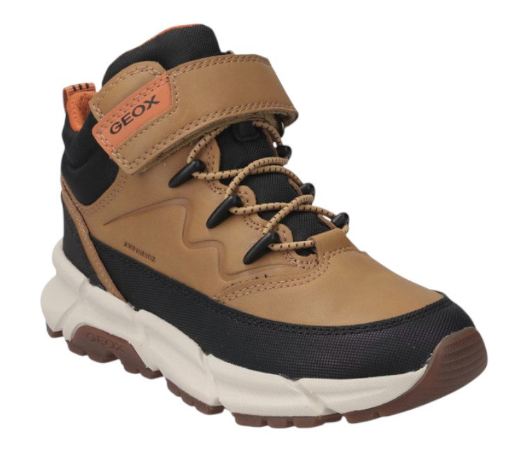 Geox Winterschuhe Flexyper Plus B ABX G (Synthetik/Textil, wasserdicht) braun/schwarz Jungen