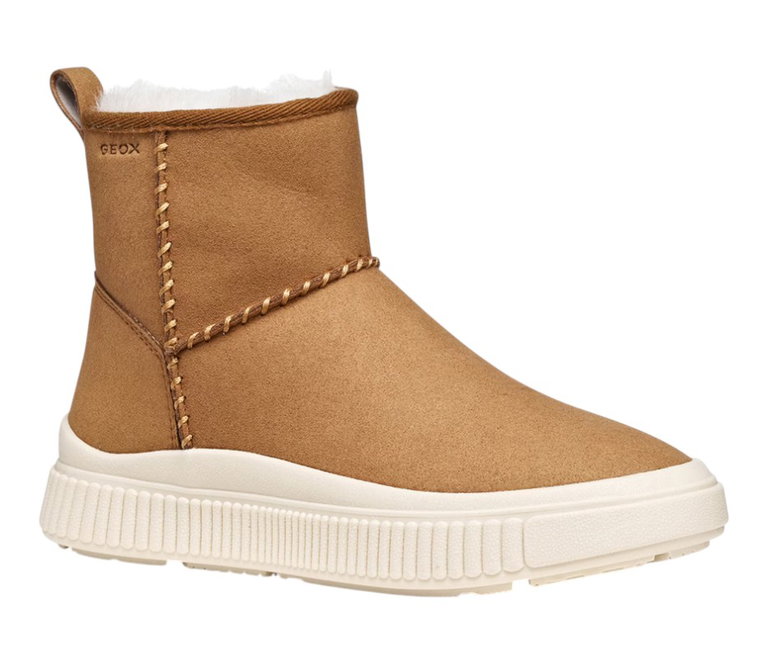 Geox Stiefelette Laquinny A (Veloursleder, warmes Innenfutter) hellbraun Kleinkinder Mädchen