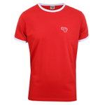Gola Freizeit-Tshirt Logo Taped Ringer (100% Baumwolle) rot Herren