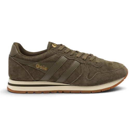 Gola Daytona Suede Leather Sneakers khaki green men's