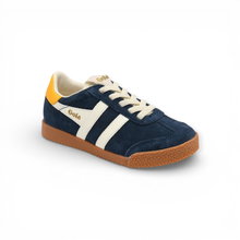 Sneakersy Gola Elan 2026 (zamsz, sznurowane) granatowo-białe-żółte dziecięce