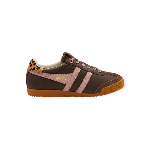 Sneaker Gola Elan Islington - Wyprodukowano w Anglii - ciemny brązowy/różowy dla kobiet