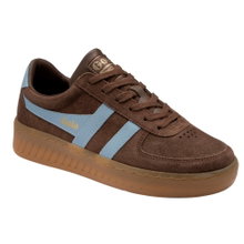 Sneakersy Gola Grandslam z zamszu 2026 ciemny brąz/jasnoniebieski damskie