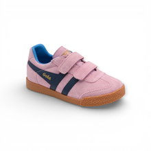 Sneaker Gola Harrier 2026 (zamsz, rzep) candypink/navy/niebieski dziewczęce