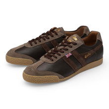 Gola Harrier Harrow Sneakers - Made in England - dark brown/beige men's