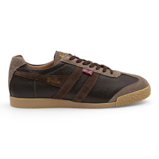 Gola Harrier Harrow Sneakers - Made in England - dark brown/beige men's