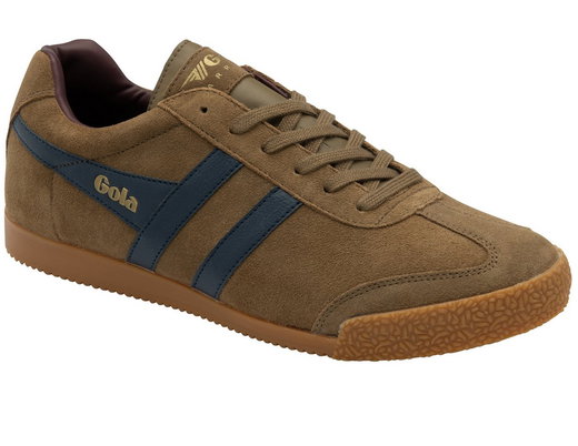 Gola Sneaker Harrier Suede Leather dark brown/navy/burgundy Men