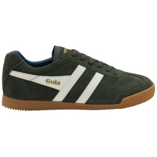 Gola Harrier Suede Leather Sneakers 2026 khaki green/off white/navy blue men's