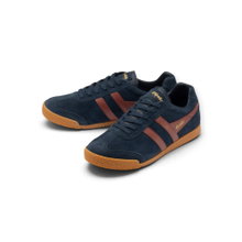 Sneaker Gola Harrier z zamszu i skóry 2026 granatowo-czerwono-ochrowy męski