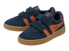 Sneaker Gola Viper 2026 (zamsz, rzep) granatowy/pomarańczowy dziecięcy