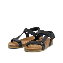 Grand Step Shoes Sandale Levi Hemp schwarz Damen