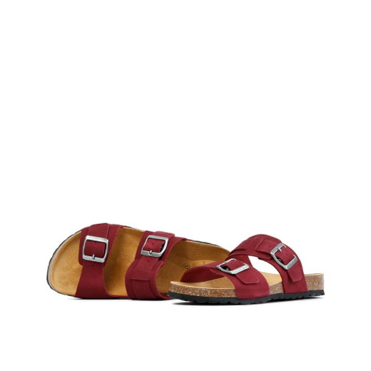 Grand Step Shoes Sandal Luca Nubuck (Leather) bordeaux