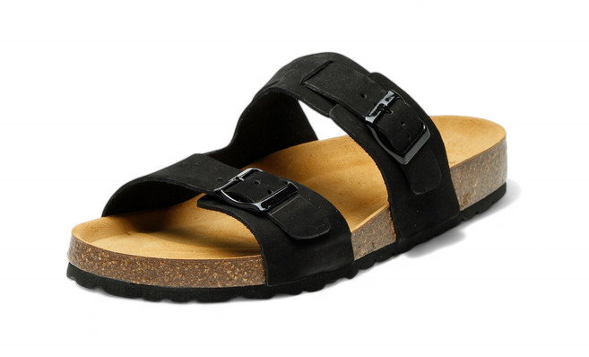 Grand Step Shoes Sandale Luca Nubuk (Leder) schwarz