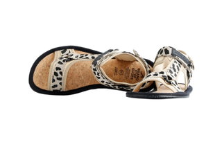 Grand Step Shoes Sandale Trekking Barefoot Animal Camel Animal beige/schwarz Damen