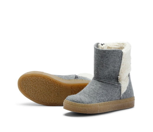 Grand Step Shoes Winterstiefel Nicki Wool Bootie (gefüttert, bequem) - hellgrau Damen