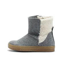 Grand Step Shoes Winterstiefel Nicki Wool Bootie (gefüttert, bequem) - hellgrau Damen