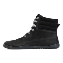 Grand Step Shoes zimowe buty - buty barefoot Nox Lace Bootie (skóra nubukowa) czarne