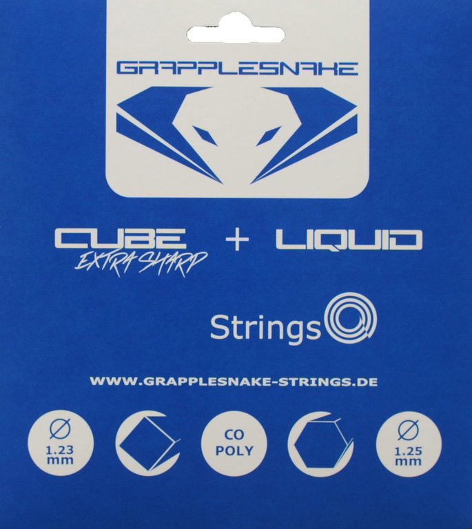 Grapplesnake Tennissaite Hybrid Cube/Liquid (Haltbarkeit+Spin) 2x6m Set
