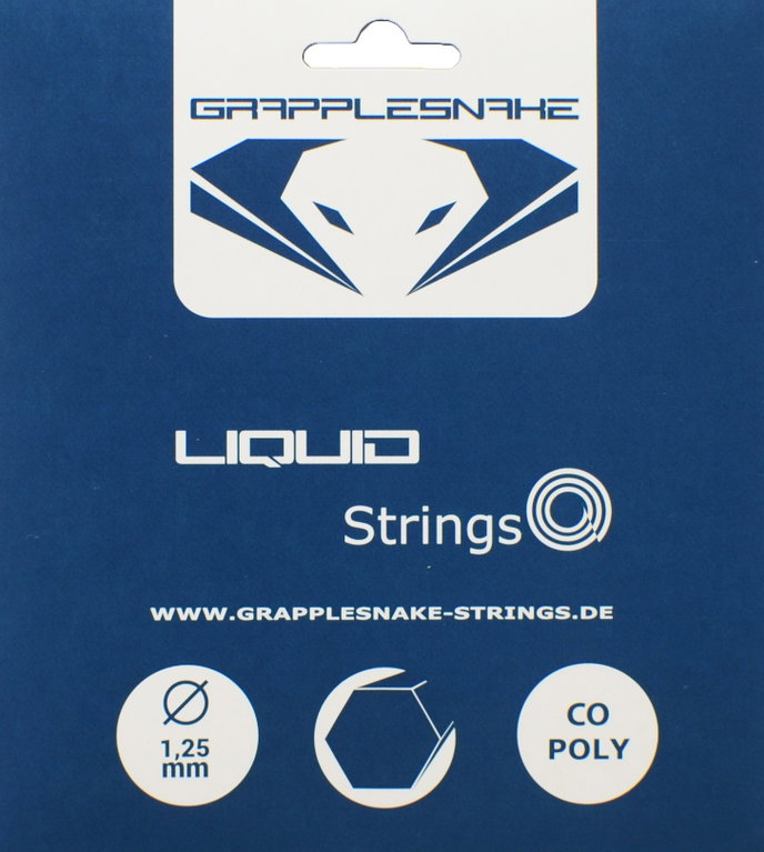 Grapplesnake Tennis String Liquid 1.25 (Durability+Touch) silver 12m Set