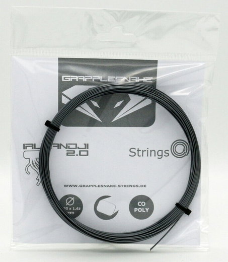 Grapplesnake Tennissaite Irukandji (Haltbarkeit+Spin) grau 12m Set