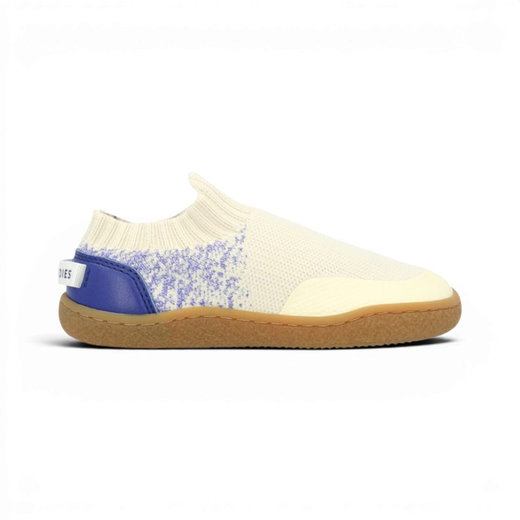 Groundies Barefoot Shoes Sneakers Nara (Knitted Material, Zero Drop, Anatomical Toe Box) Sand/Blue Kids
