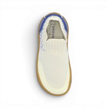 Groundies Barfussschuhe Sneaker Nara (Strickmaterial, Zero Drop, anatomisch Zehenbox) sand/blau Kinder