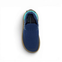 Groundies Barfussschuhe Sneaker Nara (materiał dzianinowy, Zero Drop, anatomiczna przestrzeń na palce) granatowe dziecięce