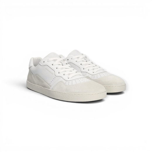 Groundies Barfussschuhe Sneaker Nova GS1 (Zero Drop, Veloursleder) weiss/grau Damen