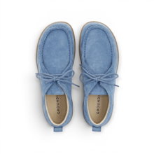 Groundies Mokassin Cricket (Zero Drop, Veloursleder) blau Herren