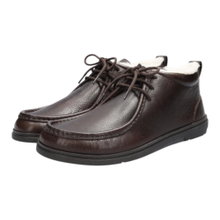 Groundies Mokassin Pebble (Zero Drop, Nappaleder, warm gefüttert) espressobraun Herren
