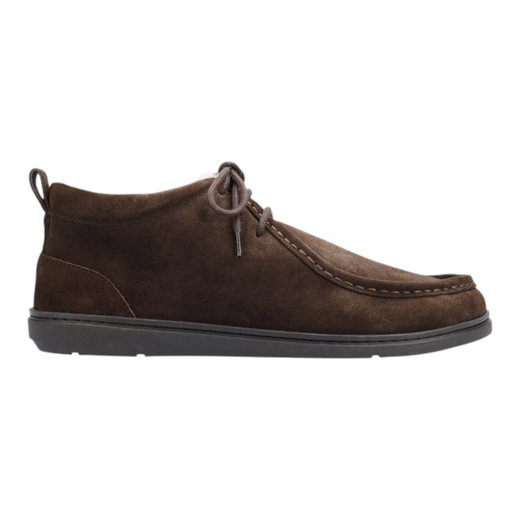 Groundies Mokassin Pebble (Zero Drop, Veloursleder, warm gefüttert) chocolatebraun Herren