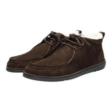 Groundies Mokassin Pebble (Zero Drop, Veloursleder, warm gefüttert) chocolatebraun Herren