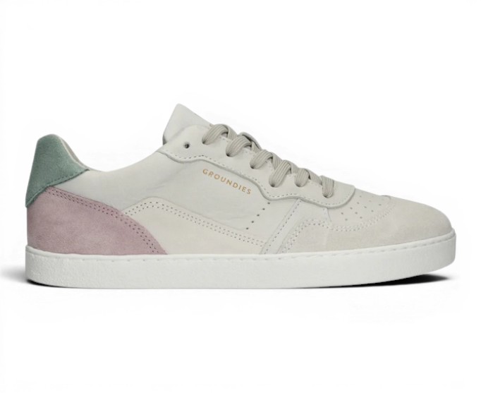 Groundies Sneaker Nova (Zero Drop, Veloursleder) beige/pink Damen