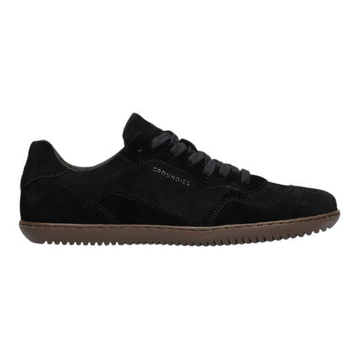Groundies Minimal-Sneaker Nova GO1 (Nubukleder/Velourleder, Zero Drop) schwarz