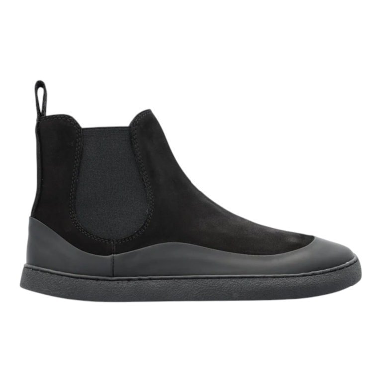 Groundies Stiefelette Sienna (Barfussschuhe, Zero Drop, Veloursleder) schwarz Damen