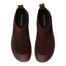 Groundies Stiefelette Sienna (Barfussschuhe, Zero Drop, Veloursleder) bordeaux Damen