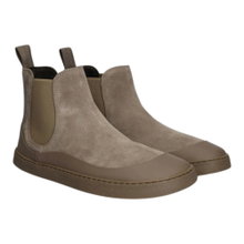 Groundies Stiefelette Sienna (Barfussschuhe, Zero Drop, Veloursleder) taupe/braun Damen