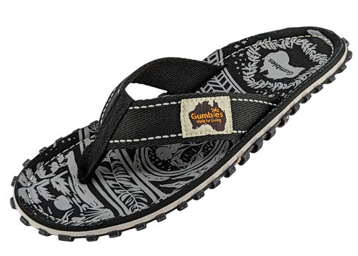 Gumbies Zehensandalen Original Flip Flops Midnight schwarz/grau Herren