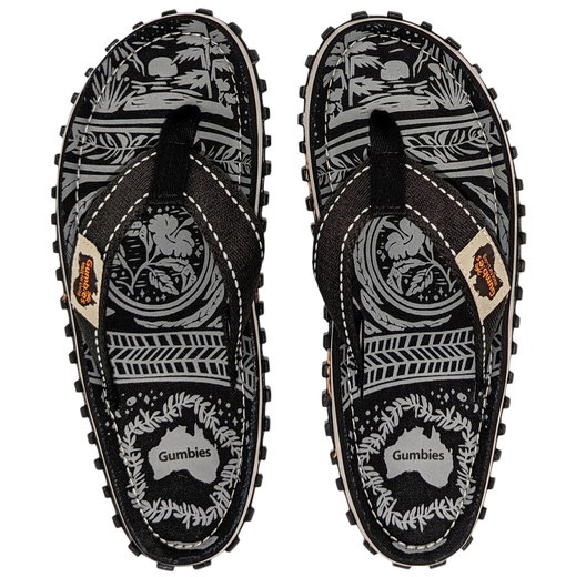 Gumbies Zehensandalen Original Flip Flops Midnight schwarz/grau Herren