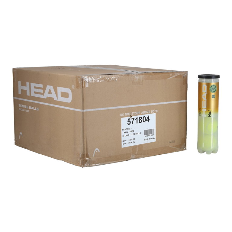 Head Tennis Balls No. 1 DTB Can 36x4 in Box