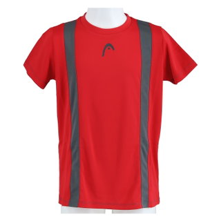 Head Tennis-Tshirt Club 25 Tech (100% Polyester, atmungsaktiv) 2026 rot Jungen