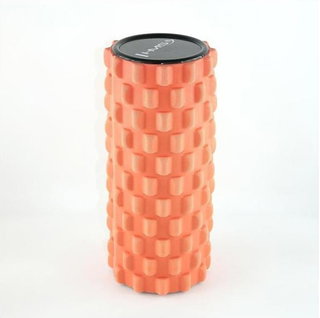 HMS Fitness Massagerolle FS107 (EVA-Schaum, für Ganzkörpertraining, Massage-Noppen) orange - 1 Stück