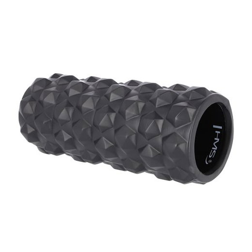 HMS Fitness Massagerolle FS107 (EVA-Schaum, für Ganzkörpertraining, Massage-Noppen) schwarz - 1 Stück