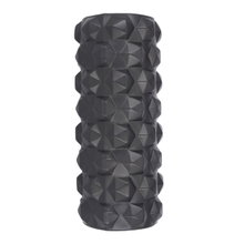 HMS Fitness Massagerolle FS107 (EVA-Schaum, für Ganzkörpertraining, Massage-Noppen) schwarz - 1 Stück