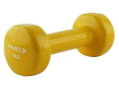 HMS Fitness Kurzhantel 17023 (Gusseisen mit Vinylbeschichtung) 1kg gelb - 1 Stück